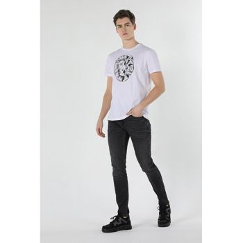 Tricou Cu Maneca Scurta. De Barbati Alb Regular Fit