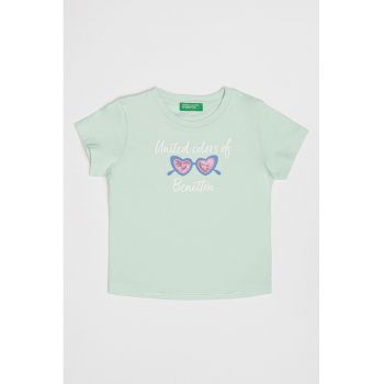 Tricou de bumbac cu paiete