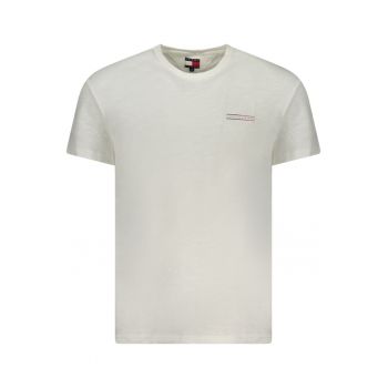 Tricou din bumbac barbati - cu mini imprimeu - Regular Fit - Alb -