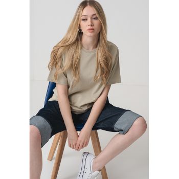 Tricou unisex de bumbac cu logo discret