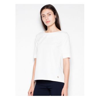 Bluza dama  asimetrica - decupaj spate - bej - poliester -
