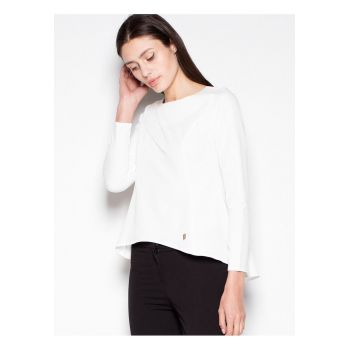 Bluza dama  asimetrica - eleganta - bej - poliester 65% - viscoza 35%
