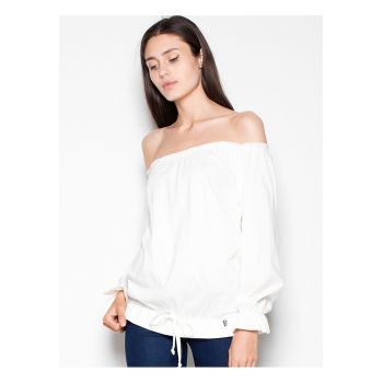 Bluza dama  bej - bumbac - maneca lunga - model lejer
