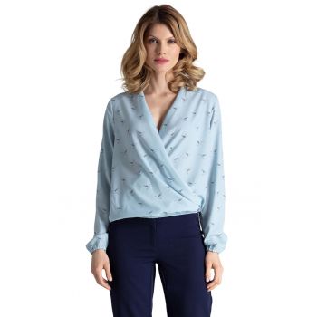 Bluza dama -  eleganta - albastra - poliester