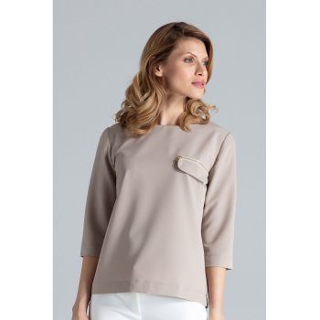 Bluza dama -  Formala - Poliester/Viscoza - Bej -