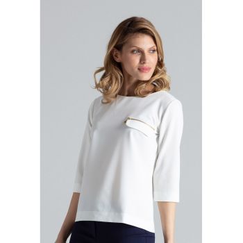 Bluza dama -  Formala - Poliester/Viscoza - Ecru -