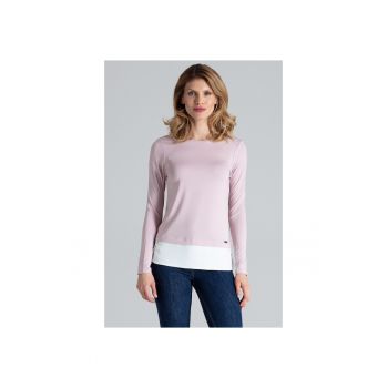 Bluza dama  M374 - roz - maneca lunga - viscoza - croiala regulata
