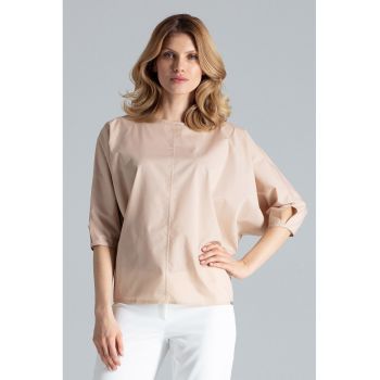 Bluza dama -  Poliester/Bumbac - Crem