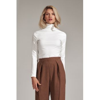 Bluza dama -  Poliester/Elastan/Viscoza - Eleganta - Alb