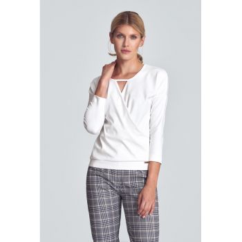 Bluza dama -  Poliester/Viscoza/Elastan - Alb -