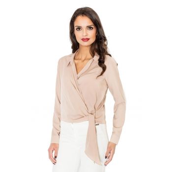 Bluza eleganta M432 -  Poliester/Viscoza - Bej -