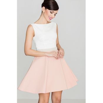 Rochie cocktail  K083 - evazata - cu talie decupata - fara bretele - retro - poliester-viscoza