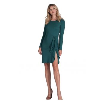 Rochie de cocktail  verde - fabrica de calitate - viscoza - poliester