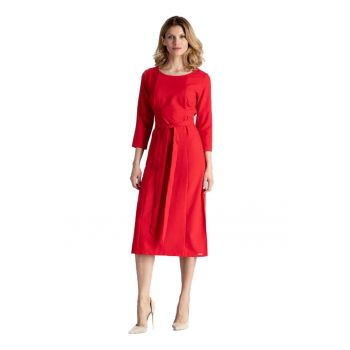 Rochie de seara dama Clalon M631 rosie