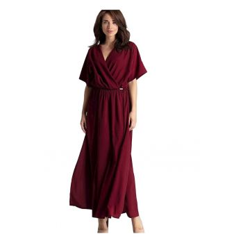 Rochie de zi 5902194372640 -  Poliester/Viscoza - Rosu -