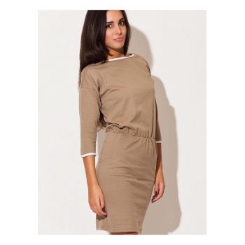 Rochie de zi  bej - model confortabil -