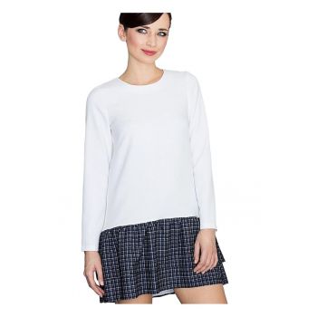 Rochie de zi -  Poliester - Alb