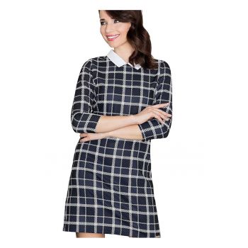 Rochie de zi -  Poliester - Midi - Negru