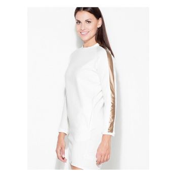 Rochie eleganta  maneci lungi cu insertie aurie - spate mai lung - bumbac 95% elastan 5%