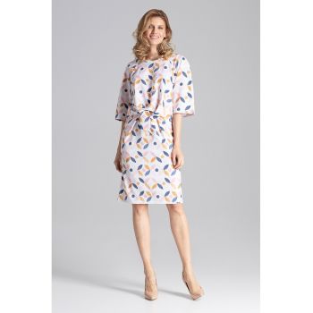 Rochie  eleganta - model geometric - poliester - multicolor -