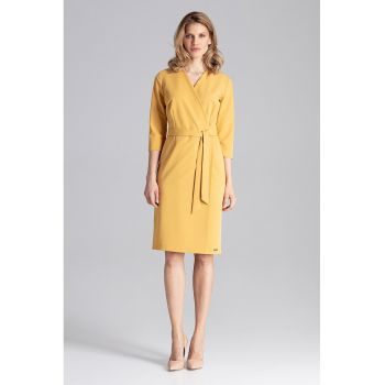 Rochie  eleganta - poliester - galben