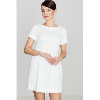 Rochie  K147 - eleganta - ecru - poliester 95% elastan 5% -