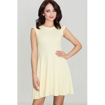 Rochie  K162 - galben - poliester