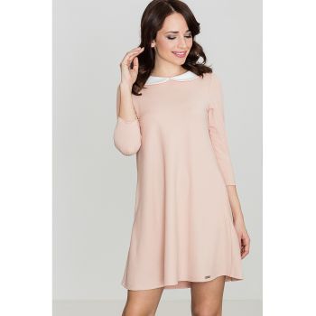 Rochie  K218 - roz - poliester