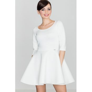Rochie  K227 - ecru - poliester -