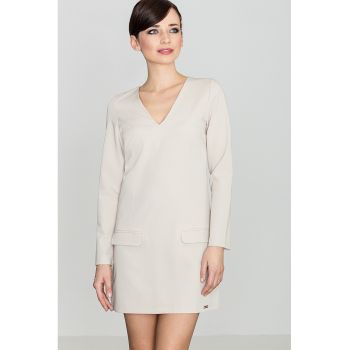 Rochie  K373 - bej - poliester