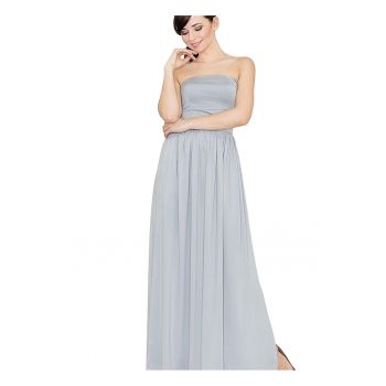 Rochie lunga -  Poliester/Elastan - Gri