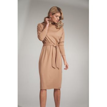 Rochie midi  bej - viscoza