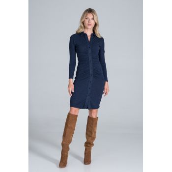 Rochie midi  eleganta - maneci lungi - viscoza