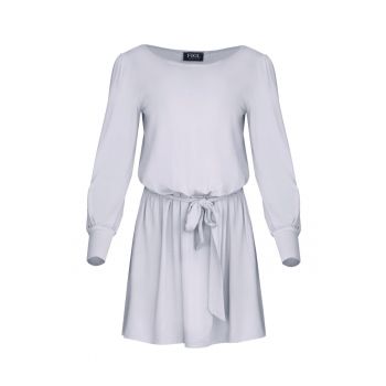 Rochie mini  M576 - gri - maneci lungi - viscoza