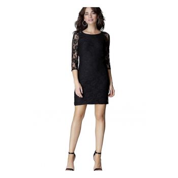 Rochie -  Poliester/Elastan - Negru - Scurta