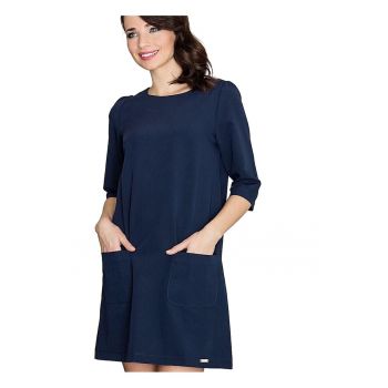 Rochie -  Poliester/Viscoza - Bleumarin - De zi