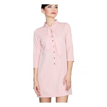Rochie -  Viscoza - Roz - De zi -