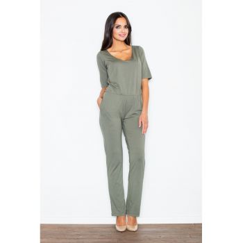 Salopeta dama -  confortabila - viscoza - verde masliniu -