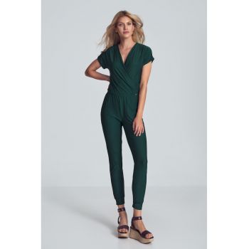 Salopeta dama -  maneca scurta - eleganta - verde - viscoza -
