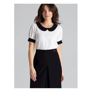 Bluza dama  bej - scurta - eleganta - poliester 80% - elastan 3%