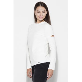 Bluza dama -  Bumbac/Elastan - Alb -