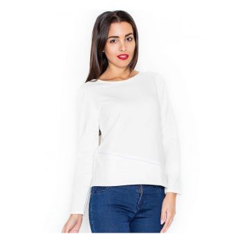 Bluza dama  eleganta - maneci lungi - bej - bumbac 95% elastan 5%