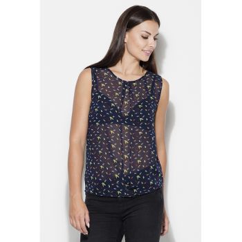 Bluza dama  K139 - bleumarin - fara maneci - poliester 100%