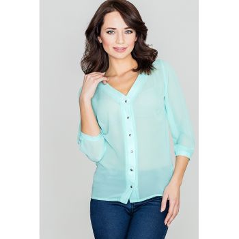 Bluza dama -  Poliester - Turcoaz -