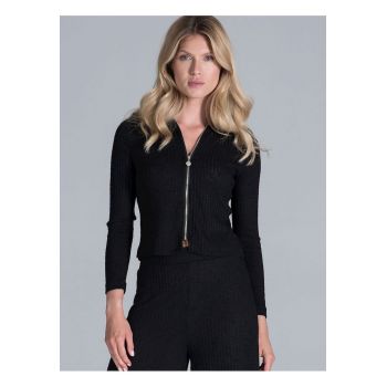 Bluza dama  poliester/viscoza - maneci lungi - neagra -