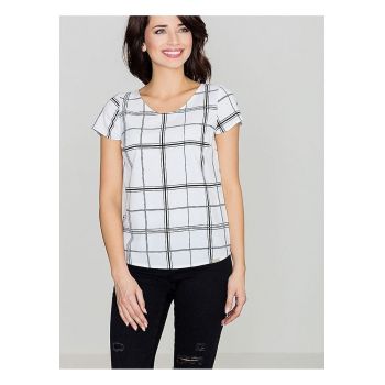 Bluza dama -  retro - alb - poliester