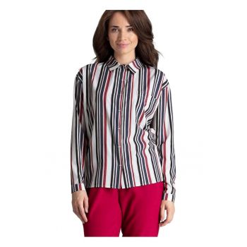 Camasa dama -  croiala dreapta - maneci lungi - multicolor - poliester