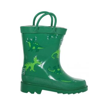 Cizme copii  Minnow impermeabile - cauciuc - verde - slip-on - model animal