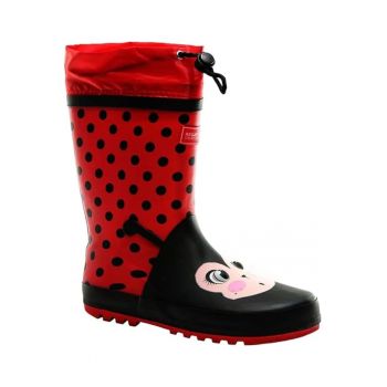 Cizme Wellington copii  impermeabile - rosu - cauciuc - slip-on