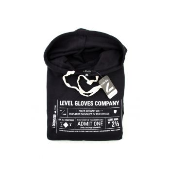 Hanorac sport femei  polar interior - cu gluga - negru -
